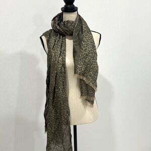 Michael Kors Leopard Lurex Jacquard Shawl/Scarf